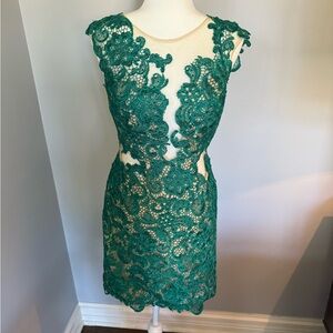 MacDougal Green Lace Dress